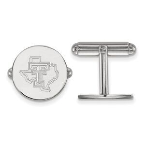 Sterling Silver Texas Tech University Cuff Links